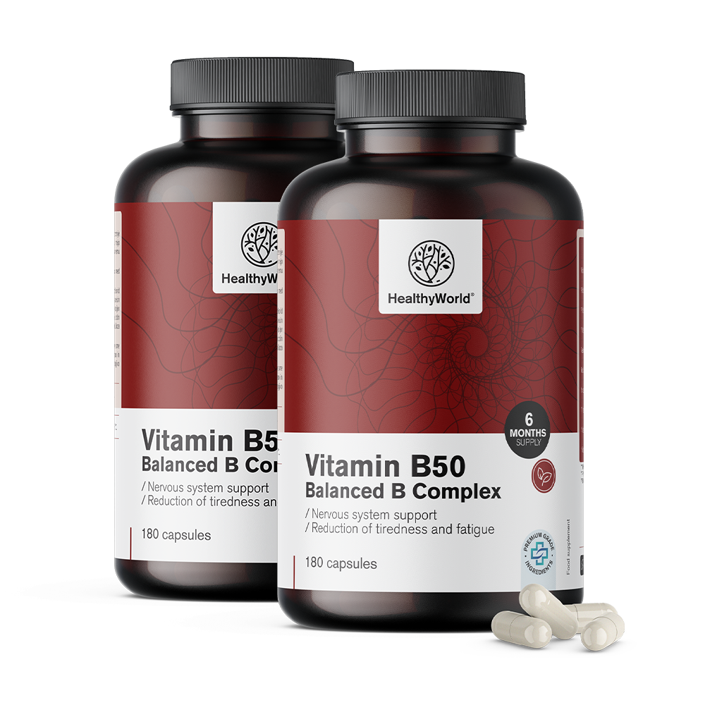Komplex vitamínov B50, kapsuly.