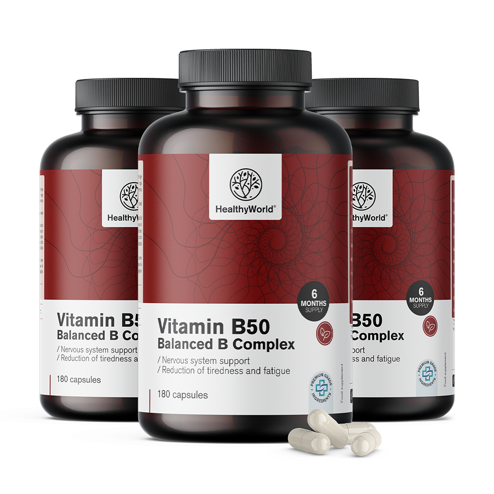 Komplex vitamínov B50, kapsuly.