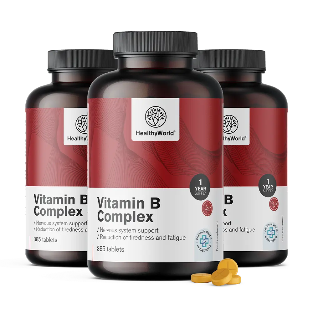 Vitamínový komplex skupiny B obsahujúci všetky vitamíny B.