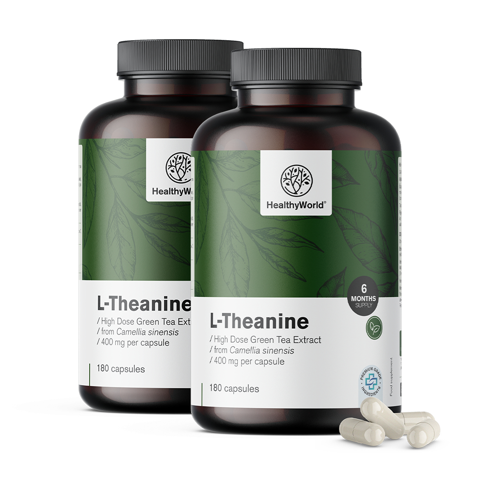 L-Theanin 400 mg vo forme kapsúl.