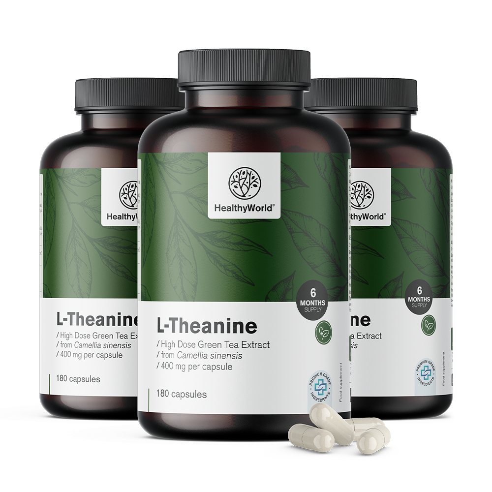 L-Theanin 400 mg vo forme kapsúl.