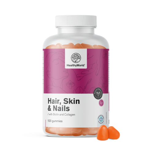 Hair, Skin & Nails – Gumíky na vlasy, pokožku a nechty, 120 gumíkov