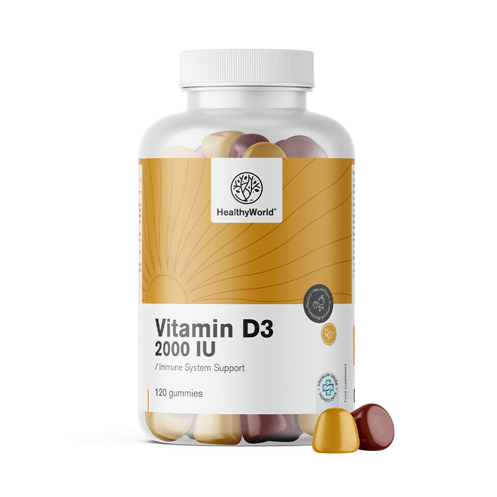 Vitamín D3 2000 tj. vo forme želatínok.