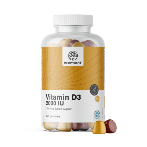 Vitamín D3 2000 IU, 120 gumíkov