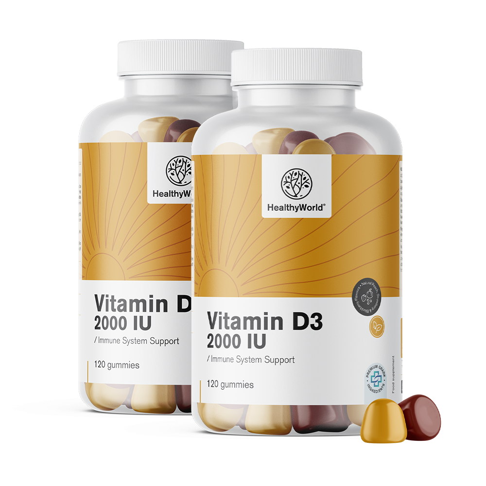 Vitamín D3 2000 tj. vo forme želatínok.