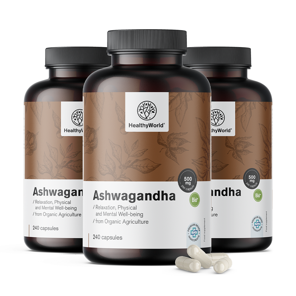BIO Ašvaganda 500 mg v kapsuláchBIO Ashwagandha 500 mg vo forme kapsúl