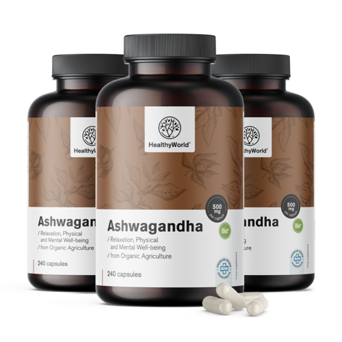 3x Ashwagandha 500 mg, spolu 720 kapsúl