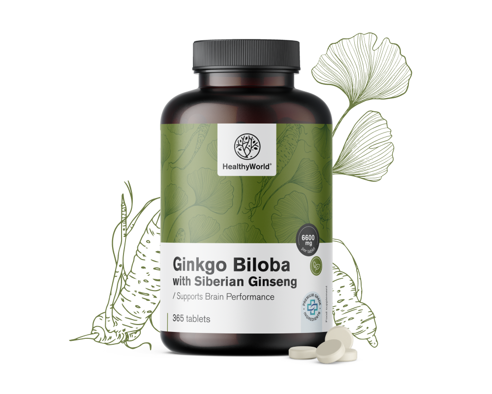 Ginkgo biloba s sibírskym ženšenom 6600 mg 