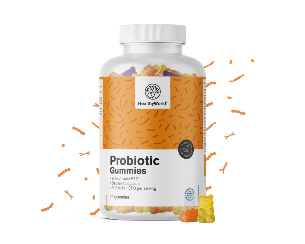Probiotic - gumíky s mikrobiologickými kultúrami.