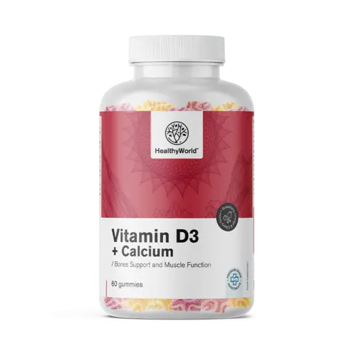 Vitamín D3 + Vápnik, 60 gumíkov