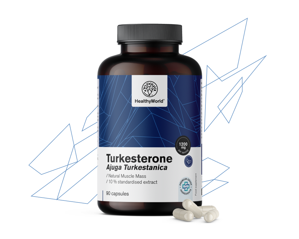Turkesteron 1200 mg is translated to Slovak as Turkesterón 1200 mg.