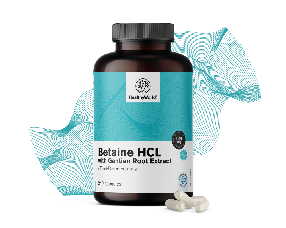Betaín HCL 1120 mg