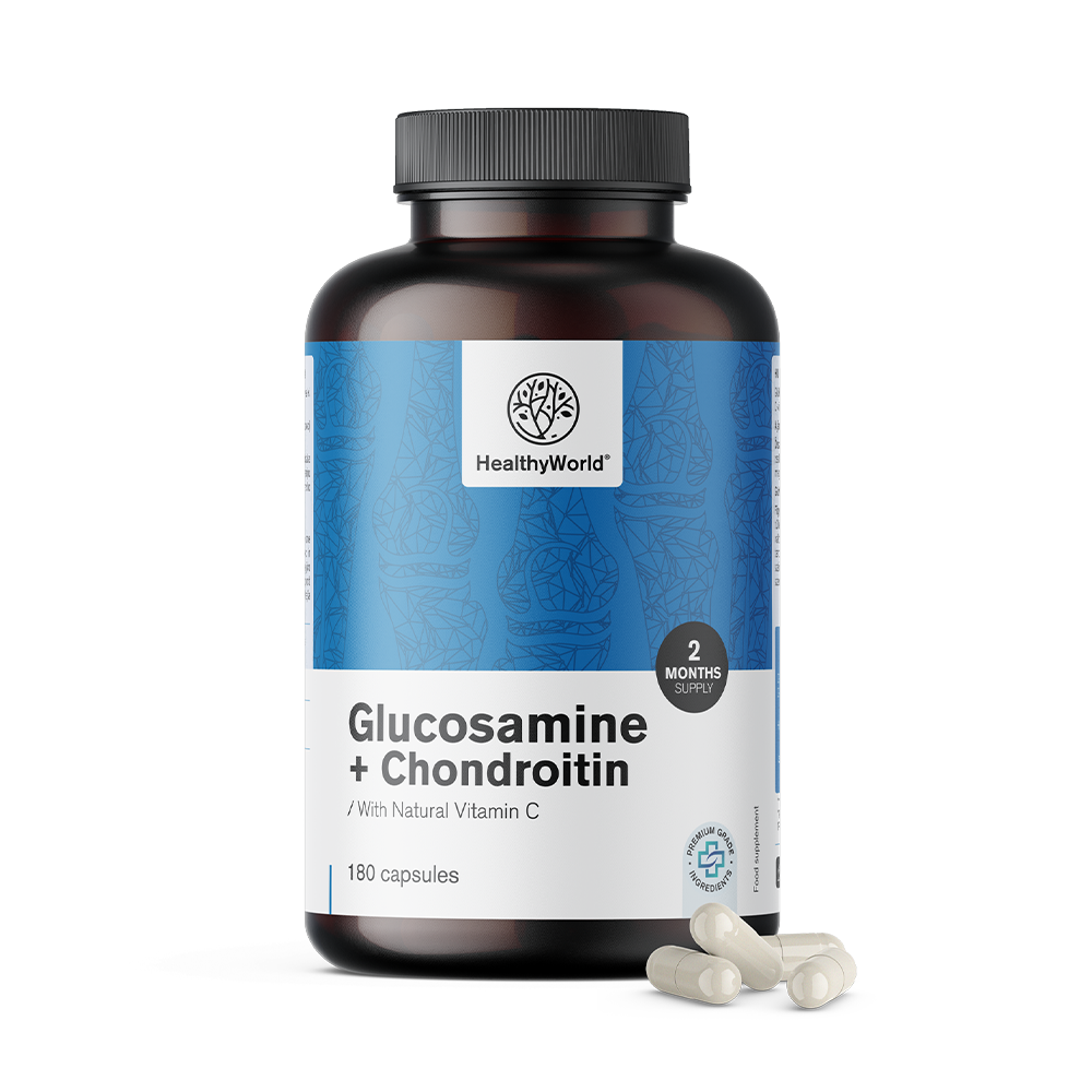 Glukozamín + chondroitín s vitamínom C.