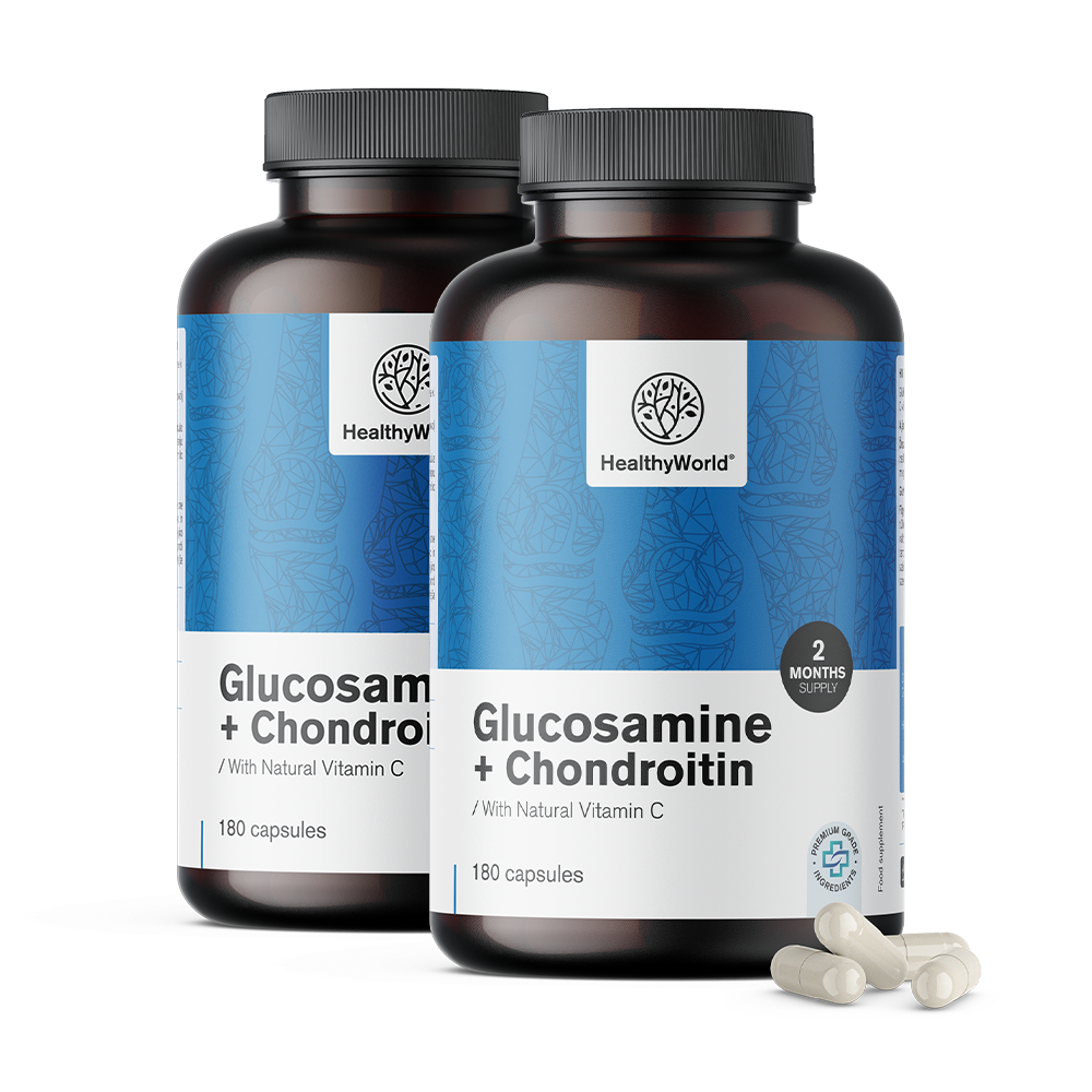 Glukozamín + chondroitín s vitamínom C.