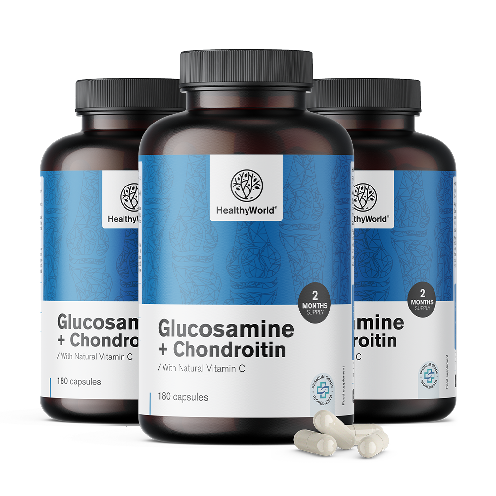 Glukozamín + chondroitín s vitamínom C.