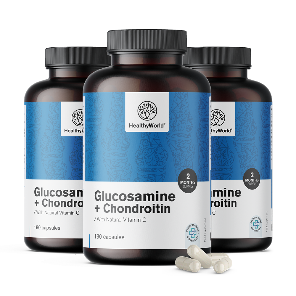 Glukozamín + chondroitín s vitamínom C.