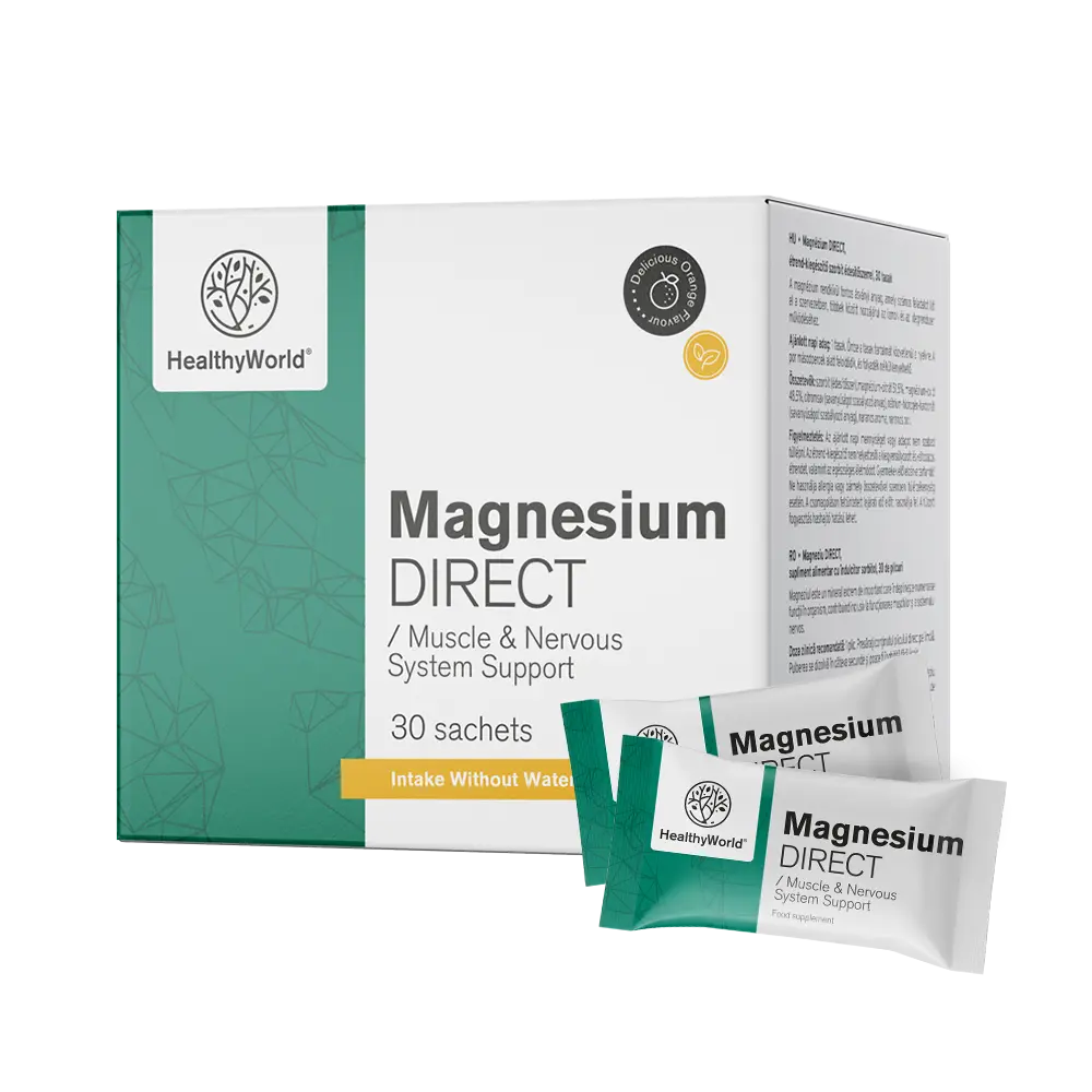 Magnezium DIRECT 400 mg s príchuťou pomaranča