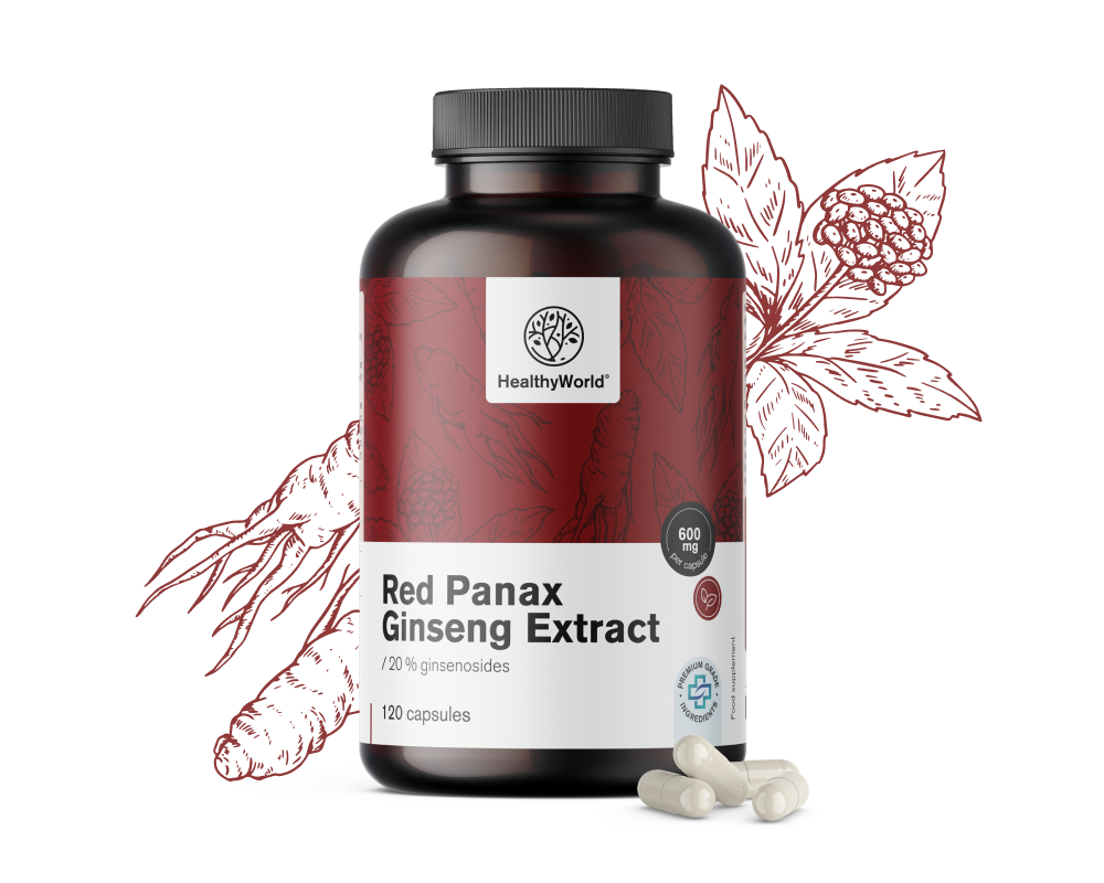 Red Panax Ginseng - výťažok z červeného ženšenu 600 mg