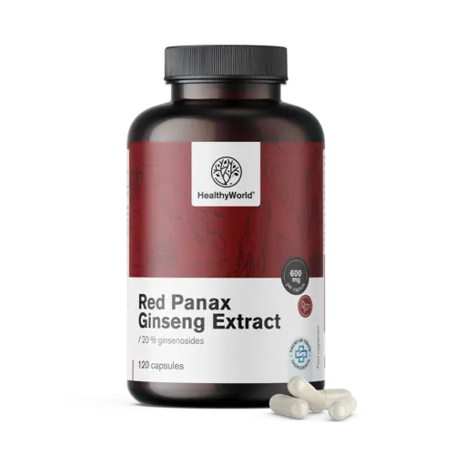 Red Panax Ginseng - výťažok červeného ženšenu 600 mg, 120 kapsúl