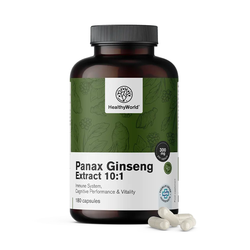 Panax Ginseng 300 mg – extrakt zázvoru 10:1 vo kapsulách