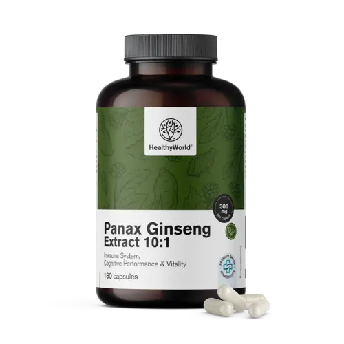 Panax Ginseng 300 mg - extrakt zo ženšenu 10:1, 180 kapsúl