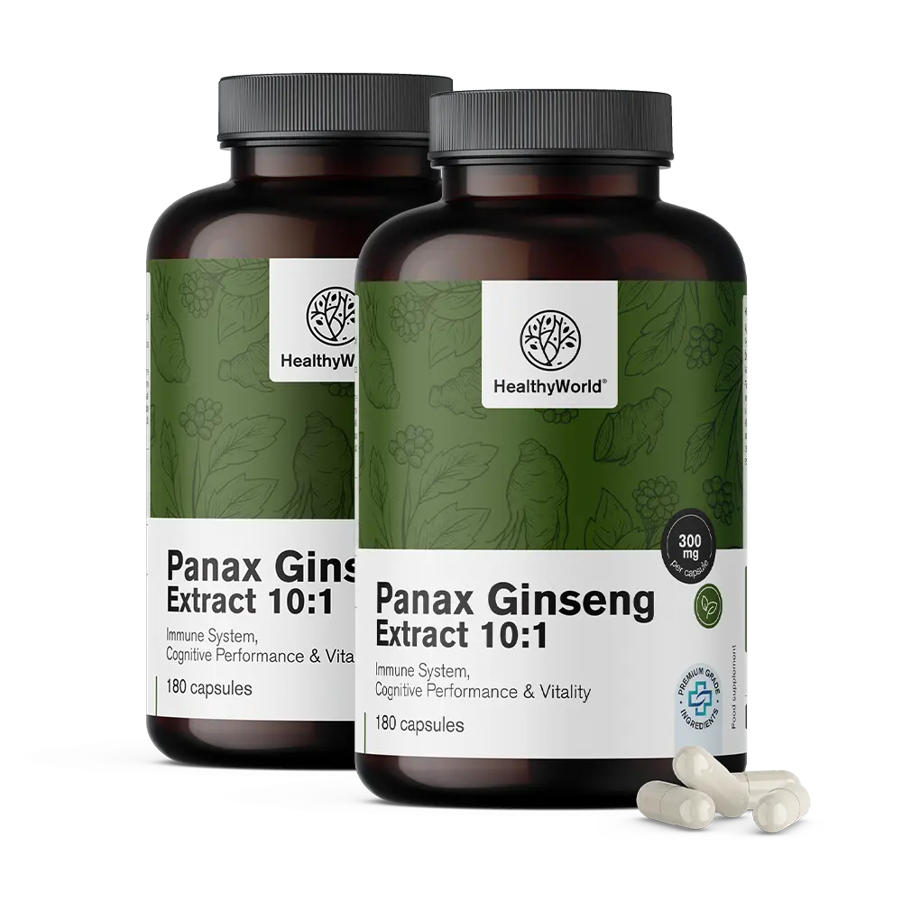 Panax Ginseng 300 mg – extrakt zázvoru 10:1 vo kapsulách
