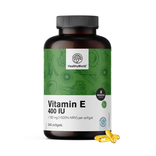 Vitamín E 400 IU, 240 mäkkých kapsúl