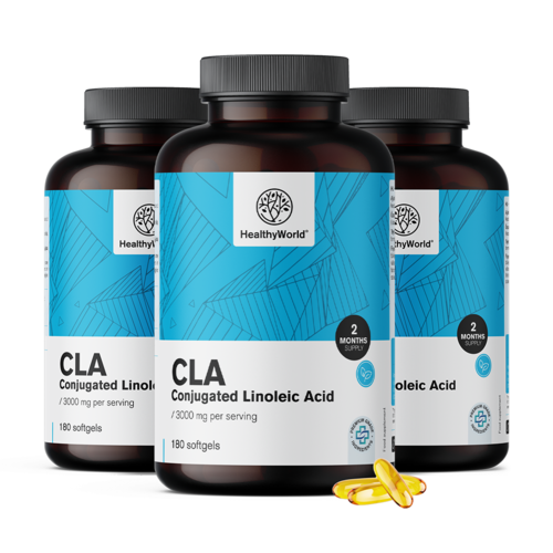 3x CLA 3000 mg – konjugovaná kyselina linolová, spolu 540 mäkkých kapsúl