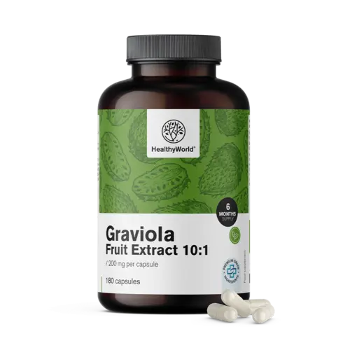 Graviola 200 mg - extrakt 10:1, 180 kapsúl