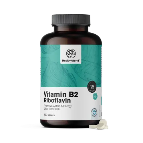 Vitamín B2 - riboflavín 100 mg, 200 tabliet