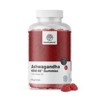 Ashwagandha KSM-66 300 mg, 60 gumíkov