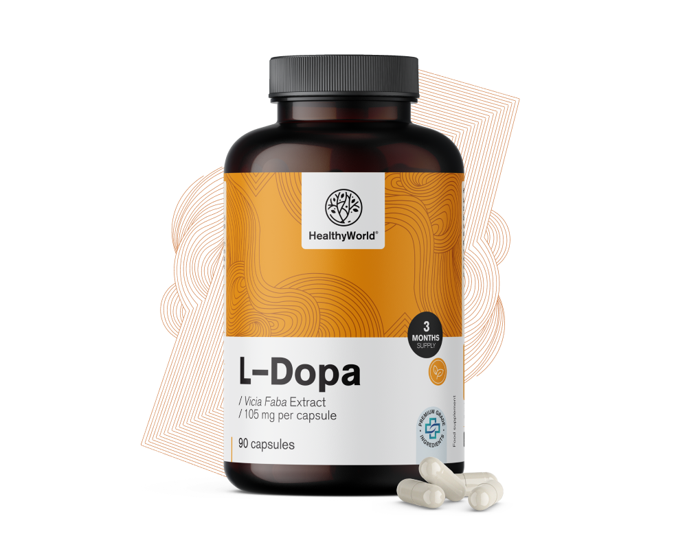 L-dopa 105 mg - z extraktu bôbu