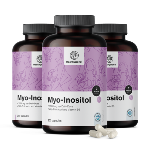 3x Myo-inozitol 2000 mg, spolu 600 kapsúl