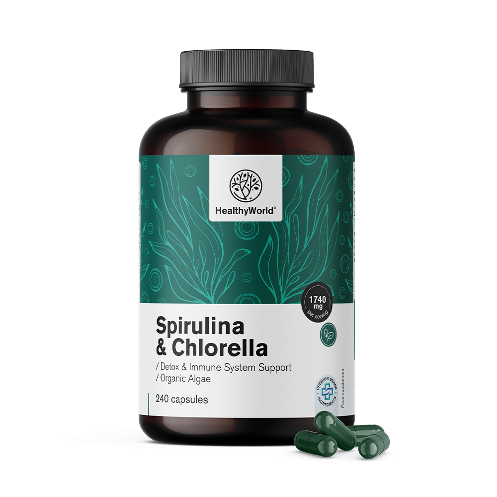 BIO Spirulina a chlorella.