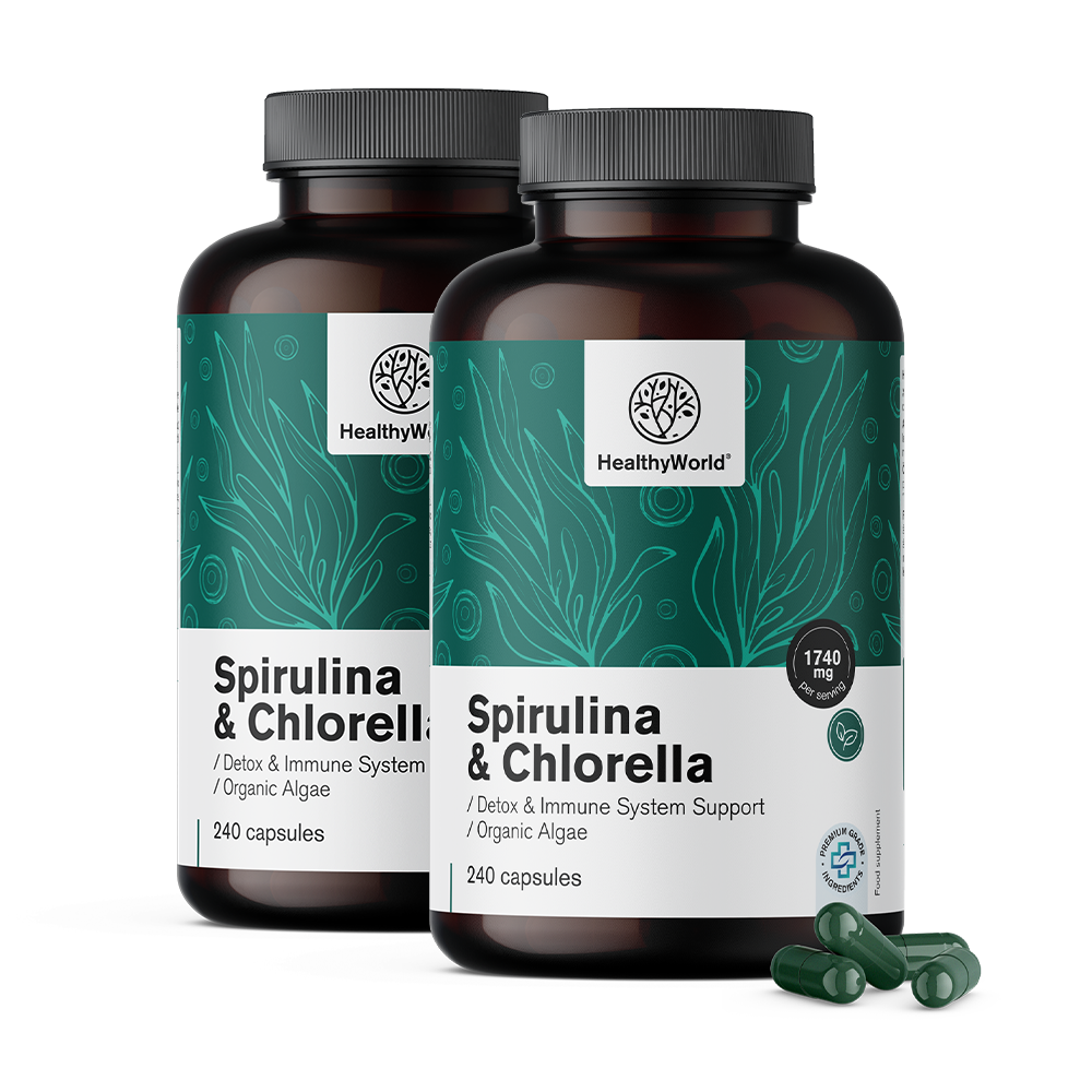 BIO Spirulina a chlorella.
