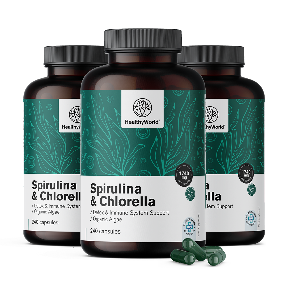 Spirulina a chlorella.