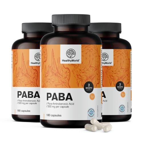 3x PABA 500 mg, spolu 540 kapsúl
