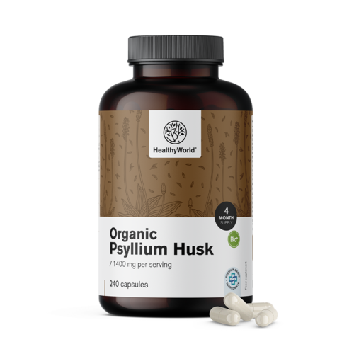 BIO Psyllium (skorocel indický) 1400 mg, 240 kapsúl