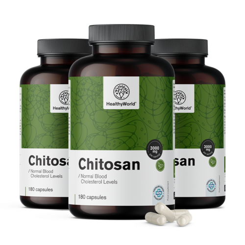 3x Chitozán 3000 mg, spolu 540 kapsúl