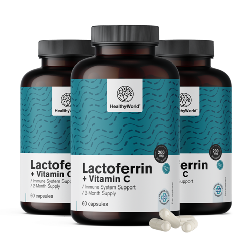 3x Laktoferín 200 mg, spolu 180 kapsúl