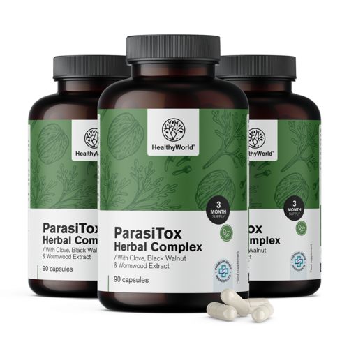 3x ParasiTox – bylinný komplex, spolu 270 kapsúl